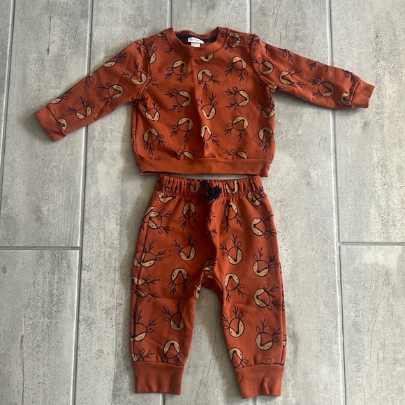 Cat & Jack 2-Piece Reindeer Set 12 Months - Picture 1 of 3